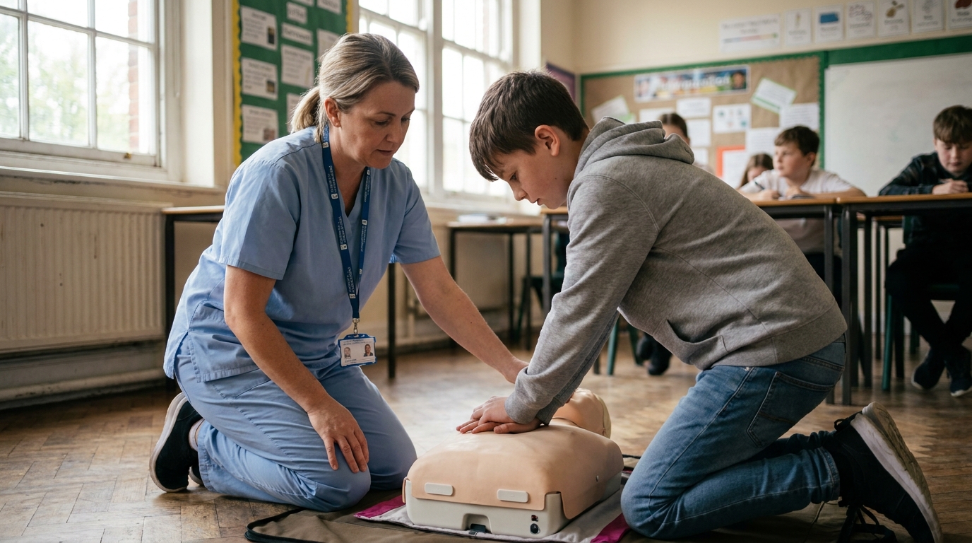 Nurse-Led School CPR Program Multiplies Community Training Reach